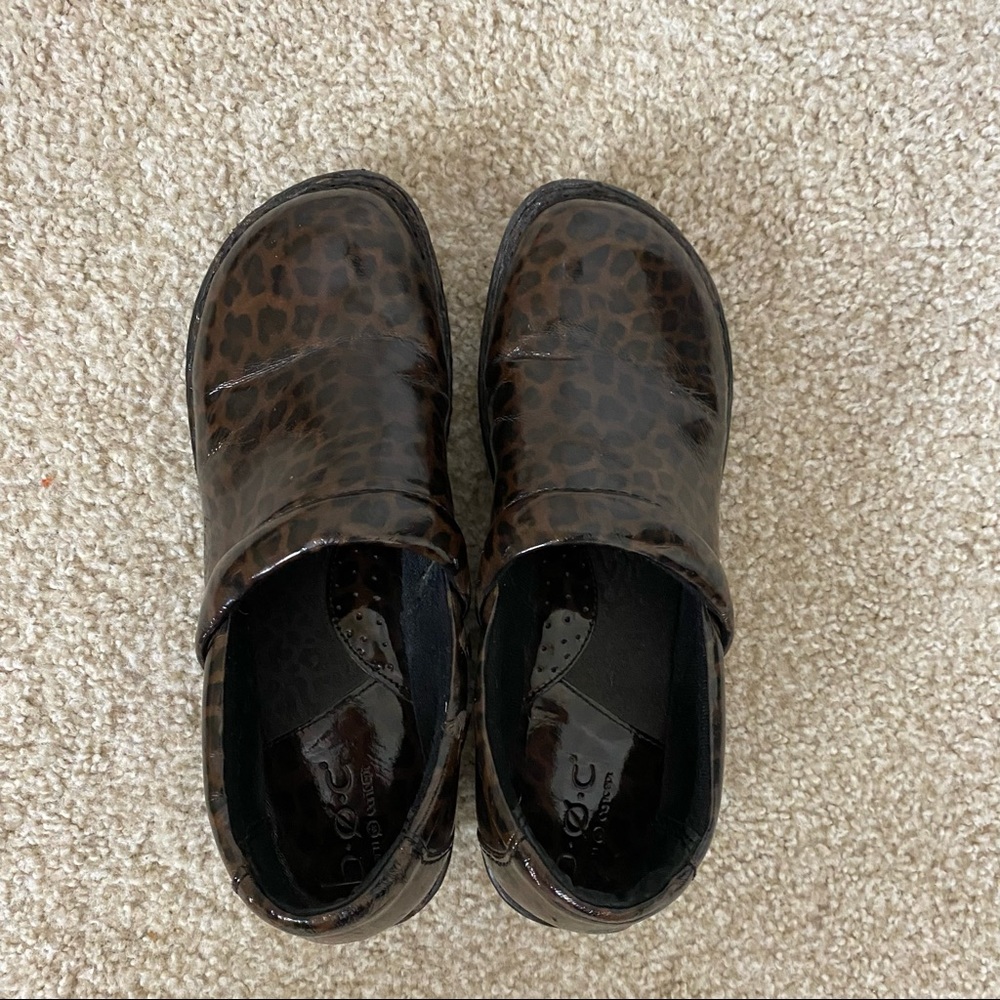 boc Born of Concept Nursing Shoes/Clogs with Leopard Print Design